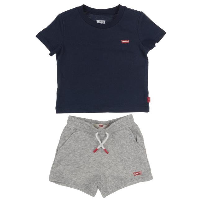 Picture of Levi's Baby Boys Jersey Shorts Set - Navy Grey