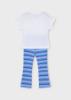 Picture of Mayoral Girls Summer Flared Zig Zag Leggings & Top Set X 2 - Anil Blue