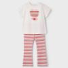 Picture of Mayoral Girls Summer Flared Zig Zag Leggings & Top Set X 2 - Salmon Pink