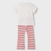 Picture of Mayoral Girls Summer Flared Zig Zag Leggings & Top Set X 2 - Salmon Pink