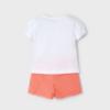 Picture of Mayoral Girls Summer Top & Ruffle Shorts Set X 2 - Mandarin