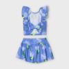 Picture of Mayoral Girls Summer Ruffle Top & Shorts Set X 2 - Anil Blue