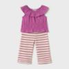 Picture of Mayoral Girls Summer Crochet Style Pants & Top Set X 2 - Orchid Pink