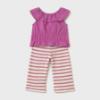 Picture of Mayoral Girls Summer Crochet Style Pants & Top Set X 2 - Orchid Pink