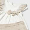 Picture of Mayoral Girls Summer Lace Ruffle Top & Shorts Set  X 2 - Ivory Beige