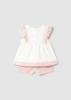 Picture of PRE ORDER Mayoral Girls Summer Lace Ruffle Top & Shorts Set  X 2 - Ivory Pink