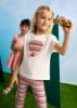 Picture of Mayoral Girls Summer Flared Zig Zag Leggings & Top Set X 2 - Salmon Pink