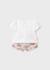 Picture of Mayoral Girls Summer Bear & Bunnies Top & Shorts Set  X 2 - Baby Rose Pink