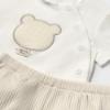 Picture of Mayoral Newborn Boys Jersey Teddy Ribbed Shorts Set - Beige 