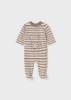 Picture of Mayoral Newborn Boys Teddy & Bunny 2 Piece Front Opening Babygrow Set - Beige