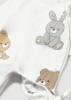 Picture of Mayoral Newborn Boys Teddy & Bunny 2 Piece Front Opening Babygrow Set - Beige