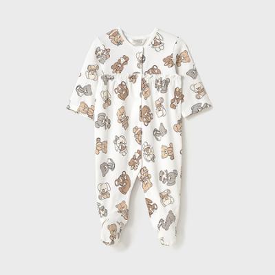 Picture of Mayoral Newborn Girls Teddy & Bunny 2 Piece Babygrow Set - Beige 