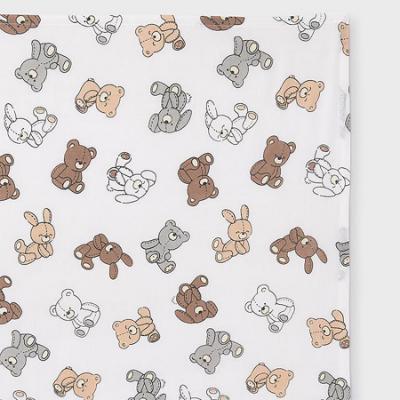 Picture of Mayoral Newborn Baby Unisex Teddy & Bunny Muslin Swaddle - Beige Grey