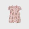 Picture of Mayoral Newborn Girls Jersey Teddy & Bunny Romper - Baby Rose Pink