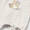 Picture of Mayoral Newborn Girls  Front Opening Teddy & Polka Babygrow  - Beige Polka 