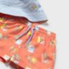 Picture of Mayoral Boys Summer Swim Shorts & Reversible Sunhat Set  X 2 - Coral Blue