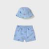 Picture of Mayoral Boys Summer Swim Shorts & Reversible Sunhat Set  X 2 - Blue Acid Yellow