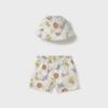 Picture of PRE ORDER Mayoral Boys Summer Swim Shorts & Reversible Sunhat Set  X 2 - Cream Khaki