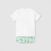 Picture of Mayoral Boys Summer T-shirt & Dinosaur Swim Shorts Set  X 2 - White Green