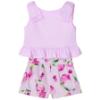 Picture of Mayoral Girls Summer Cherries Print Shorts & Peplum Top Set X 2 - Lilac Orchid Pink