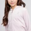 Picture of Juicy Couture Girls Diamante Zip Through Velour Hoodie - Lavender Fog