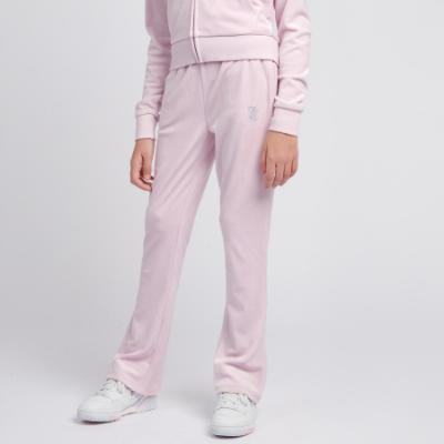 Picture of Juicy Couture Girls Diamante Bootcut Velour Jogger - Lavender Fog