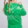 Picture of Juicy Couture Girls Diamante Zip Through Velour Hoodie - Green Bee