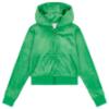 Picture of Juicy Couture Girls Diamante Zip Through Velour Hoodie - Green Bee