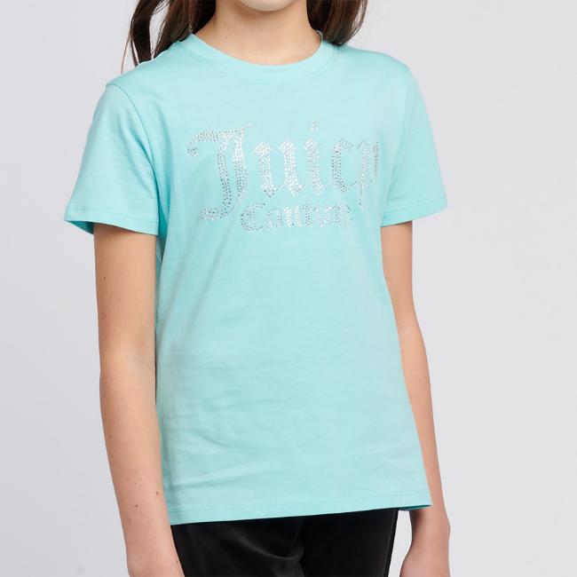 Picture of Juicy Couture Girls Diamante Fitted SS Tee - Angel Blue