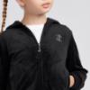 Picture of Juicy Couture Girls Arch Zip Through Diamante Velour Hoodie - Black