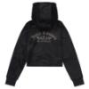 Picture of Juicy Couture Girls Arch Zip Through Diamante Velour Hoodie - Black