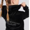 Picture of Juicy Couture Girls Arch Zip Through Diamante Velour Hoodie - Black