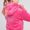 Picture of Juicy Couture Girls Arch Zip Through Diamante Velour Hoodie - Fucshia Purple