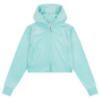 Picture of Juicy Couture Girls Arch Zip Through Diamante Velour Hoodie - Angel Blue