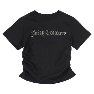 Picture of Juicy Couture Girls Diamante Cropped T-shirt - Black