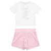 Picture of Juicy Couture Girls Logo T-shirt & Velour Popper Short Set X 2 - Pink Nectar