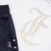 Picture of Juicy Couture Girls Logo T-shirt & Velour Popper Short Set X 2 - Night Sky Navy