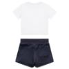 Picture of Juicy Couture Girls Logo T-shirt & Velour Popper Short Set X 2 - Night Sky Navy