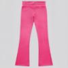 Picture of Juicy Couture Girls Diamante Logo Fold Over Velour Joggers - Fucshia Purple