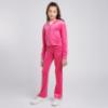 Picture of Juicy Couture Girls Diamante Logo Fold Over Velour Joggers - Fucshia Purple