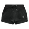 Picture of Juicy Couture Girls Diamante Velour Fold Up Shorts - Black