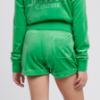 Picture of Juicy Couture Girls Diamante Velour Fold Up Shorts - Green Bee