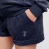 Picture of Juicy Couture Girls Diamante Velour Fold Up Shorts - Night Sky Navy