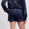 Picture of Juicy Couture Girls Diamante Velour Fold Up Shorts - Night Sky Navy