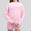 Picture of Juicy Couture Girls Crew Neck Velour Sweater - Pinky Lilac Chiffon