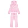 Picture of Juicy Couture Little Girls Diamante Zip Through Hoodie & Bootcut Jogger Set X 2 - Pinky Lilac Chiffon