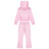 Picture of Juicy Couture Little Girls Diamante Zip Through Hoodie & Bootcut Jogger Set X 2 - Pinky Lilac Chiffon