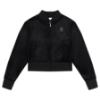 Picture of Juicy Couture Girls Cropped Zip Through Velour Sweater - Jet Black