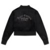 Picture of Juicy Couture Girls Cropped Zip Through Velour Sweater - Jet Black