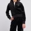 Picture of Juicy Couture Girls Cropped Zip Through Velour Sweater - Jet Black